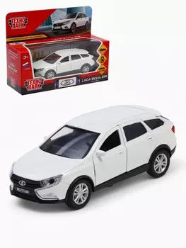 Машина металлическая «LADA VESTA SW CROSS», открываются двери, багажник, инерция, 12 см, белый