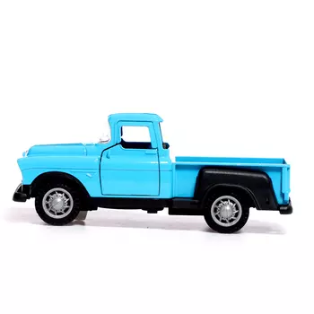 Машинка металлическая «Пикап», инерция, 1:32, открываются двери, световые и звуковые эффекты, цвет синий