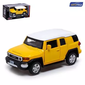 Машина металлическая TOYOTA FJ CRUISER, 1:43, инерция, открываются двери, цвет жёлтый