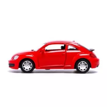 Машина металлическая VOLKSWAGEN THE BEETLE, 1:38, инерция, открываются двери, цвет красный