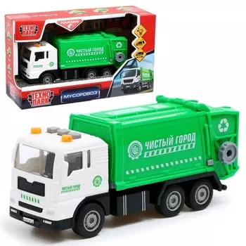 Машина МУСОРОВОЗ 17 см, свет и звук, подвижные детали, инерция