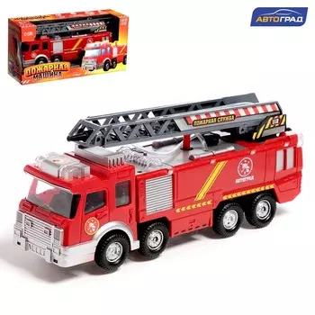Машина «Пожарная», стреляет водой, световые и звуковые эффекты, русская озвучка, работает от батареек
