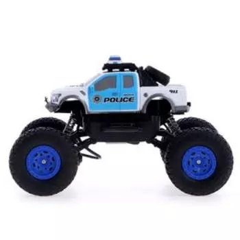 Машина радиоуправляемая «Полицейский джип», работает от батареек, МИКС