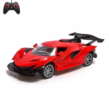 Машинка на пульте управления «Шоукар», радиоуправление, 1:14, световые эффекты, открываются двери, работает от батареек, цвет красный