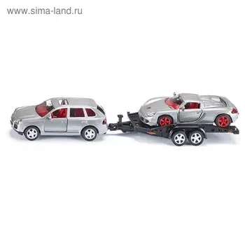 Машина с прицепом и спортивной машиной