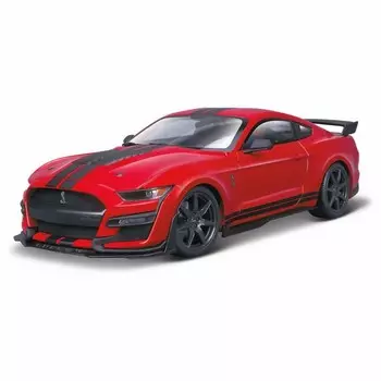 Машинка Bburago Mustang Shelby Gt500 2020, Die-Cast, 1:32, цвет красный
