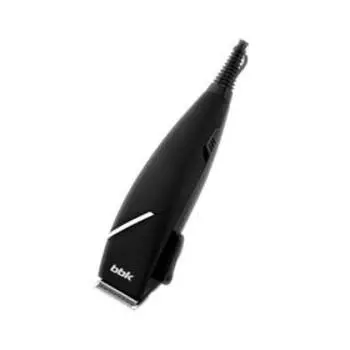 Машинка для стрижки BBK BHK 100, 15 Вт, 4 насадки, 0.5-12 мм, чёрно-серая