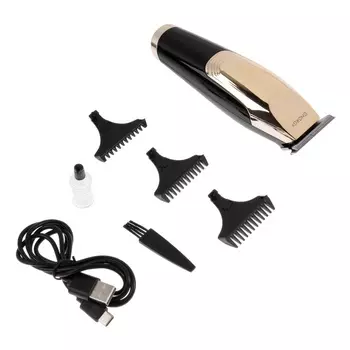 Машинка для стрижки Energy EN-748, 3 Вт, 0,5/1/1,5 мм, нерж.сталь, АКБ, чёрно-золотистая