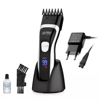 Машинка для стрижки FIRST 5676-6, 3 Вт, встроенная батарея 2x600 mA Li-ION, LED дисплей