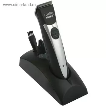 Машинка для стрижки Moser 1591-0062,18 Вт, 32 мм, от аккумулятора, чёрно-серебристая