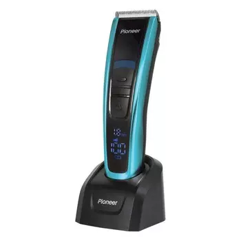 Машинка для стрижки Pioneer HC03R, АКБ, 2 скорости, 4-30 мм, чёрно-синяя