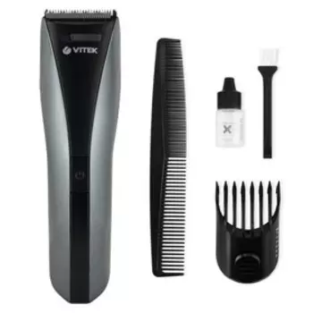 Машинка для стрижки Vitek VT-2575 GR, черный/серебристый