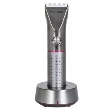 Машинка для волос Pioneer HC50RS, аккумуляторная, цвет серебристый с розовым