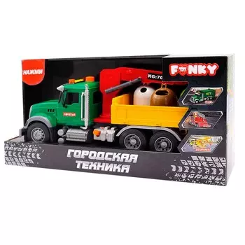Машинка фрикционная Funky Toys «Городская техника. Кран-манипулятор», 37 см