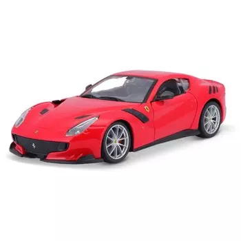 Машинка гоночная Bburago Ferrari F12Tdf, Die-Cast, 1:24, цвет красный, открывающиеся двери