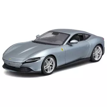 Машинка гоночная Bburago Ferrari Roma, Die-Cast, 1:24, цвет серебристый