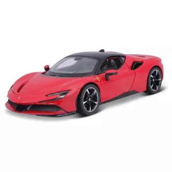 Машинка гоночная Bburago Ferrari Sf90 Stradale, Die-Cast, 1:24, цвет красный