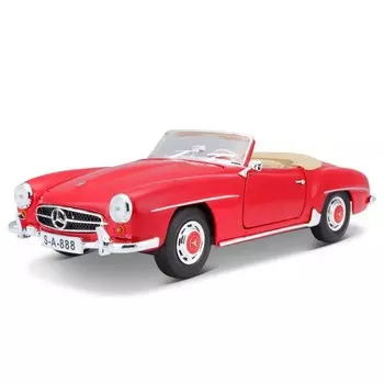 Машинка Maisto Die-Cast 1955 Mercedes-Benz 190SL, открывающиеся двери, 1:18, цвет красный