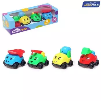 Машинки детские «Спецтехника», набор 4 шт., цвета МИКС