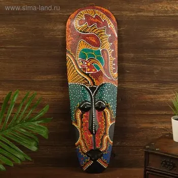 Маска "Абориген рыбка" дерево 3х12х50 см