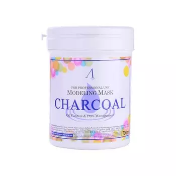 Маска альгинатная Anskin Charcoal Modeling Mask, для кожи с расширенными порами, 700 мл