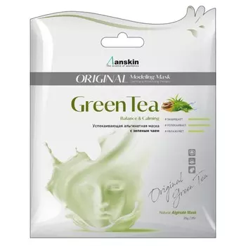 Маска альгинатная Anskin Green Tea Modeling Mask, успокаивающая, 25 г