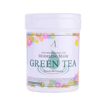 Маска альгинатная Anskin Green Tea Modeling Mask, успокаивающая, 700 мл