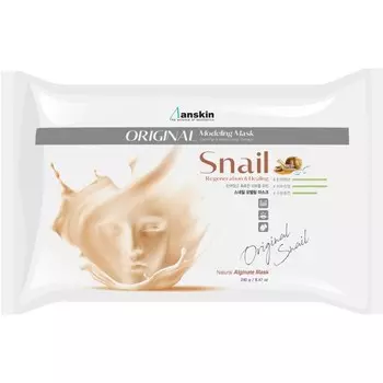 Маска альгинатная Anskin Snail Modeling Mask, с муцином улитки, 240 г