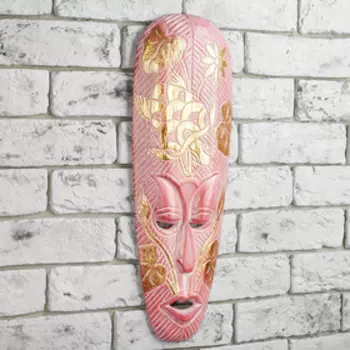 Маска дерево "Абориген" розовая 50х2,5х16,5 см