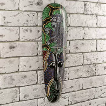 Маска дерево "Цветной тигр" 50х4х16 см