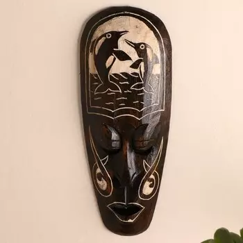 Маска дерево "Дельфины" 40х3х15 см