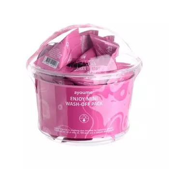Маска для лица Ayoume Enjoy Mini Wash-off Pack, с каламиновой пудрой, 3 г, 30 шт