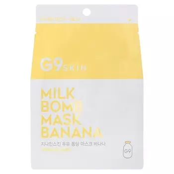 Маска для лица тканевая G9SKIN MILK BOMB MASK-Banana 25мл