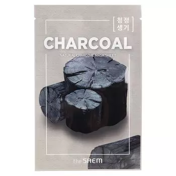 Маска для лица тканевая The Saem Natural Mask Sheet Charcoal, 21 мл