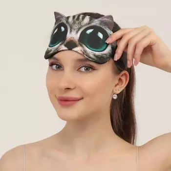 Маска для сна «Киса», 1911 см, резинка одинарная, разноцветная