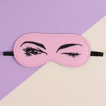 Маска для сна «Кокетка», 19 8,5 см, резинка одинарная, цвет розовый