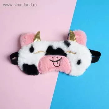Маска для сна «Коровка», белая