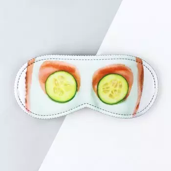 Маска для сна «Огуречное настроение», 19.3 х 9.5 см, цвет голубой