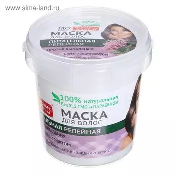 Маска для волос "Народные рецепты" питательная, репейная, 155 мл