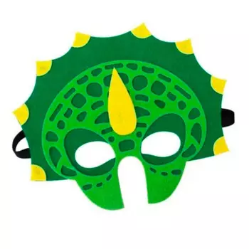 Маска карнавальная «Дракон зелено-желтый», фетр