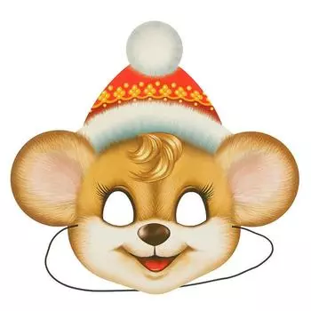 Маска карнавальная «Мышка», глиттер