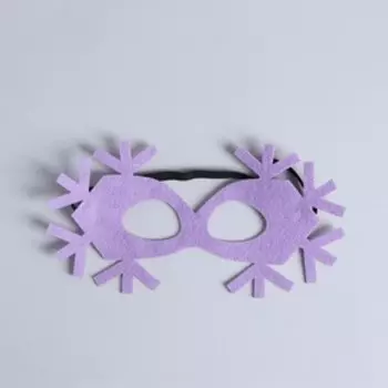 Маска карнавальная «Снежинка», сиреневая, фетр
