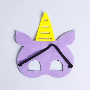 Маска карнавальная «Звёздный единорожка», фетр