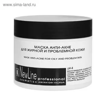 Маска Kora анти-акне, для жирной и проблемной кожи лица, 300 мл