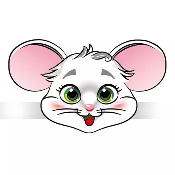 Маска - ободок карнавальная «Мышка», картон