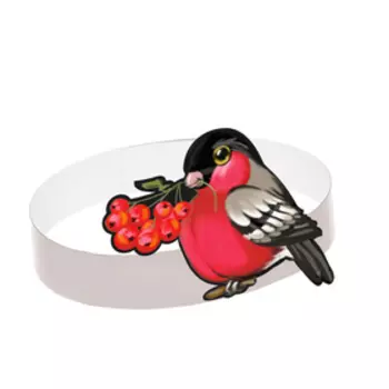 Маска-ободок «Снегирь», картон