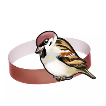 Маска-ободок «Воробей», картон