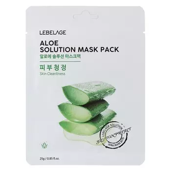 Маска тканевая LEBELAGE ALOE SOLUTION MASK