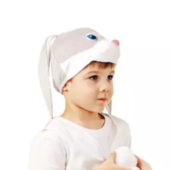 Маска «Заяц серый», плюш, р. 52-54