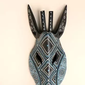 Маска "Жираф" дерево 50х15х7 см